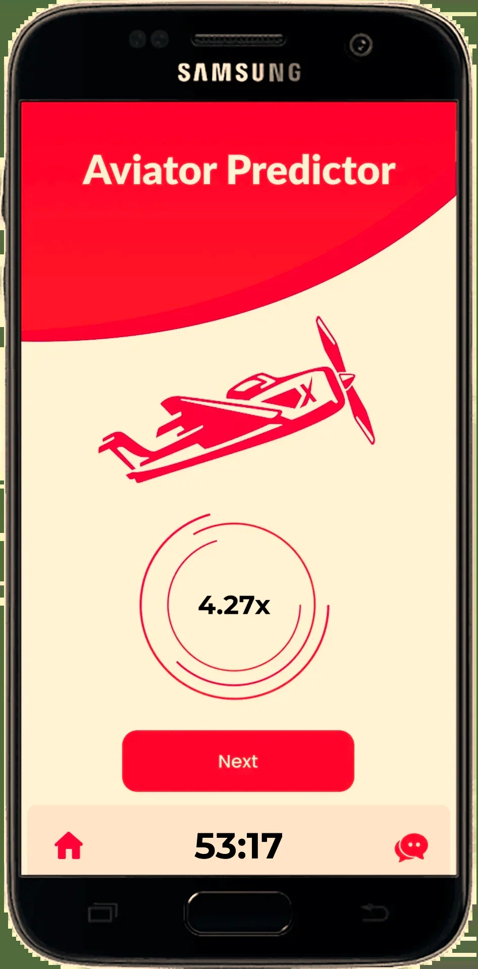 Preview of the Aviator game on a mobile phone
